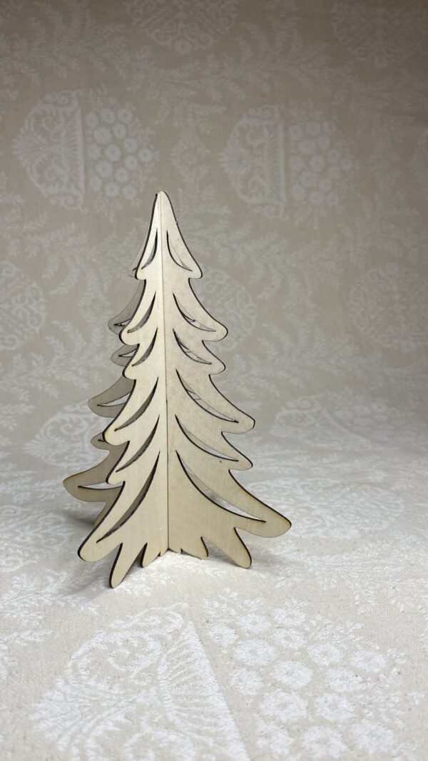 Laser-Cut, Unfinished, Evergreen Tree 6.5"