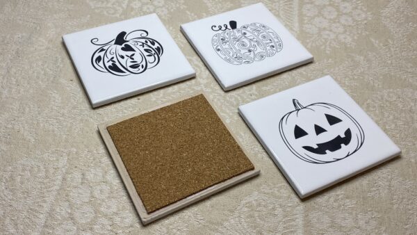 4x4 White coasters for Fall (set of 3) - Image 2