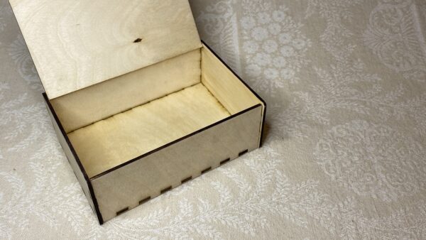 Laser-Cut,Wooden Box with hinged lid - Image 2